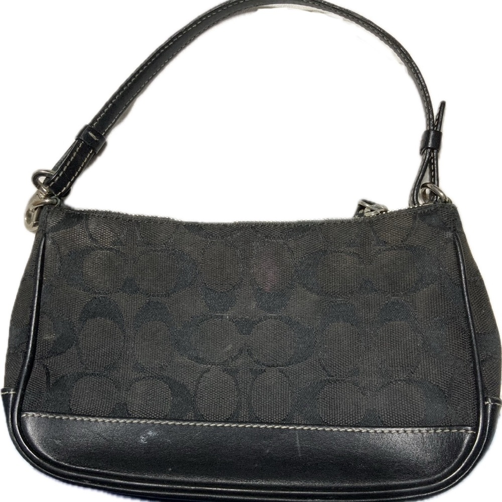 Coach Vintage Black Signature C Demi Mini Shoulder Handbag Baguette Y2K 90's - Picture 3 of 13